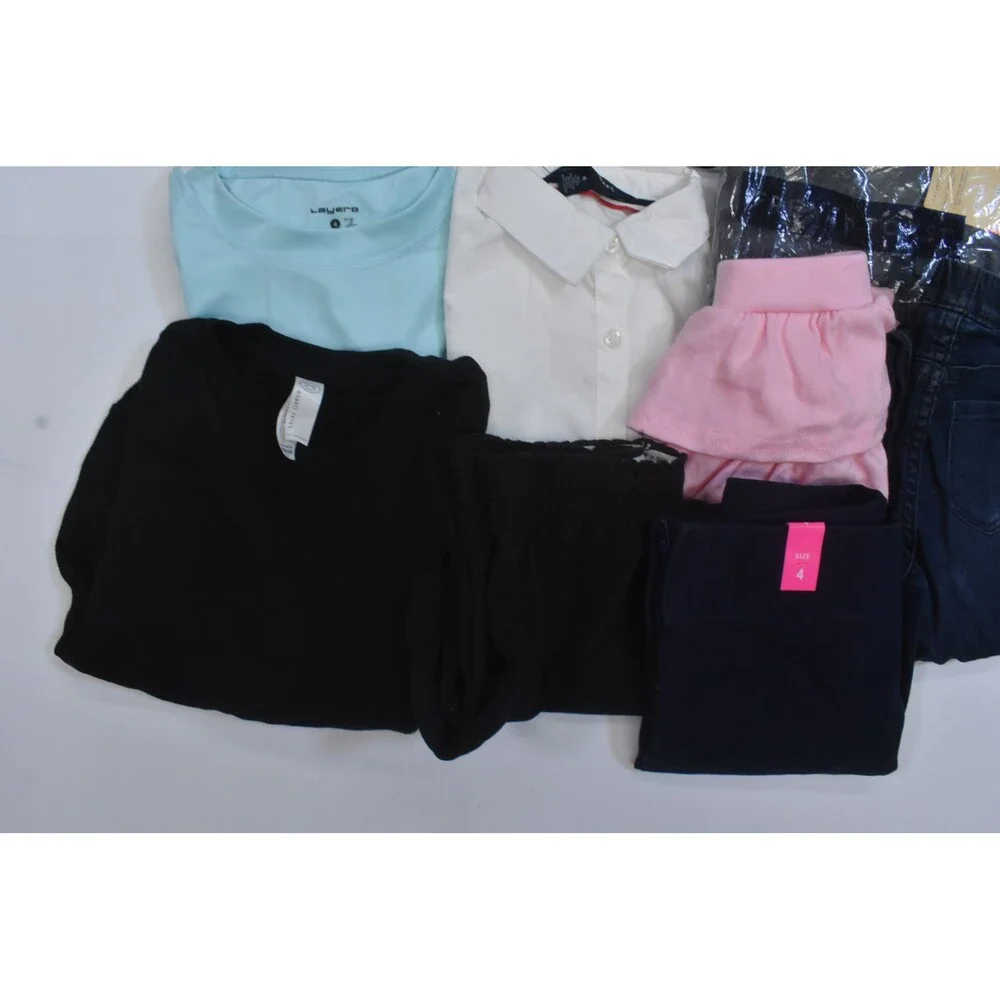 Wholesale Bulk Lot Of 13 Girls Size XS 4/5 Mixed Season Tops Bottoms Shorts